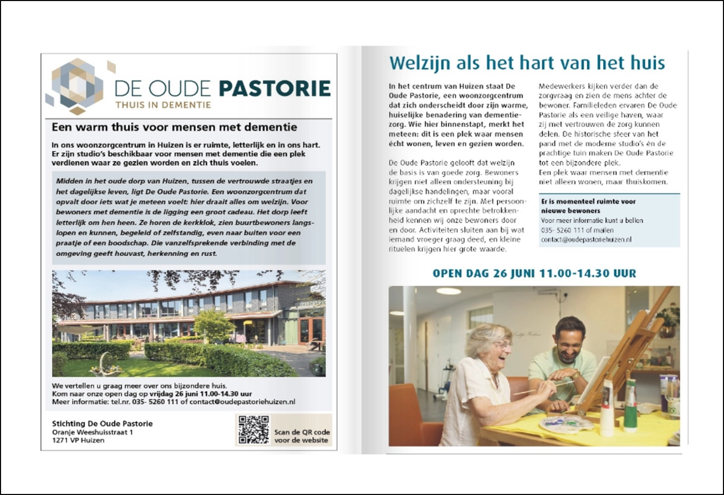 Open dag vrijdag 26 juni